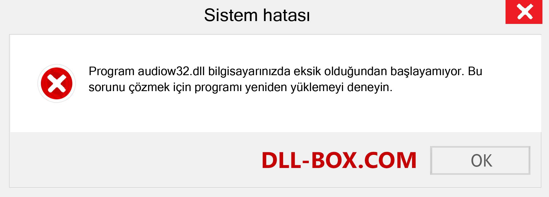 audiow32.dll dosyası eksik mi? Windows 7, 8, 10 için İndirin - Windows'ta audiow32 dll Eksik Hatasını Düzeltin, fotoğraflar, resimler